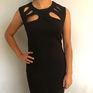 Diane Von Furstenberg black cocktail dress.
